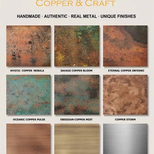 Real Copper Wall Art – 3 Panel Patina Metal Artwork – Savage Copper Bloom – Modern Rustic Decor – True Artisan Statement Piece image 11