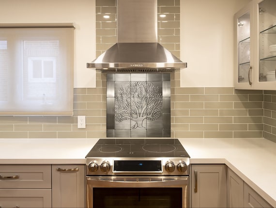 Tree of life - 25 Handmade Tiles. Copper, Brass or Stainless Steel