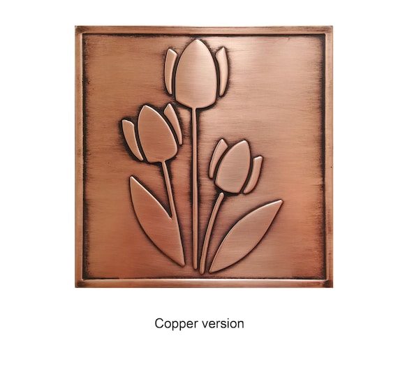 Tulip, flower decor - Handmade Tile