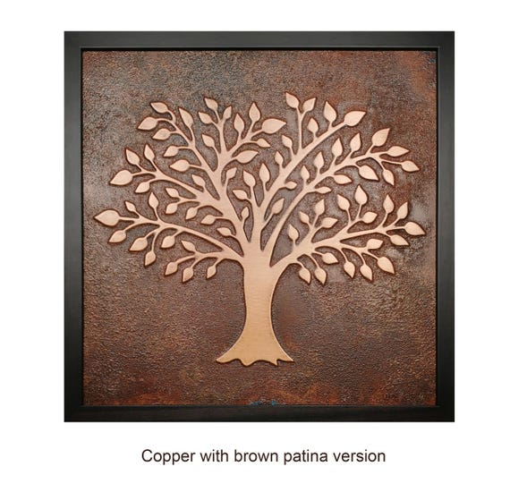 Meaningful Gift for Mom or Her – Tree of Life Wall Art in Framed Copper – Handmade Housewarming or Anniversary Present