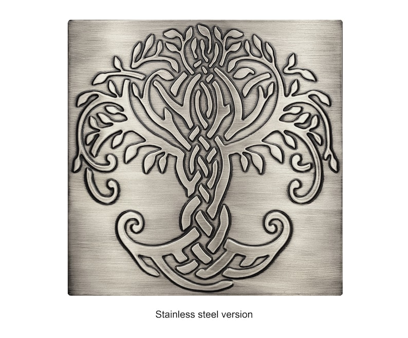 Celtic Tree of life Handmade Tile. Material 100% Copper, Stainless Steel or Brass Stainless steel