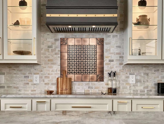 Beautiful set of 24 Handmade tiles - 100% Copper, Stainless Steel or Brass