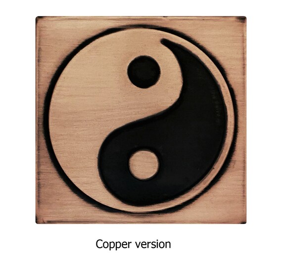 Ying Yang - Handmade Tile. 100% Copper, Stainless Steel or Brass