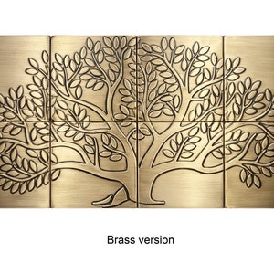 Tree of life 8 Handmade tiles 100% Copper, Stainless Steel or Brass. Brass