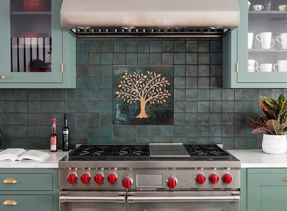 Handmade copper Tree of Life covered with beautiful patina - perfect for a gift