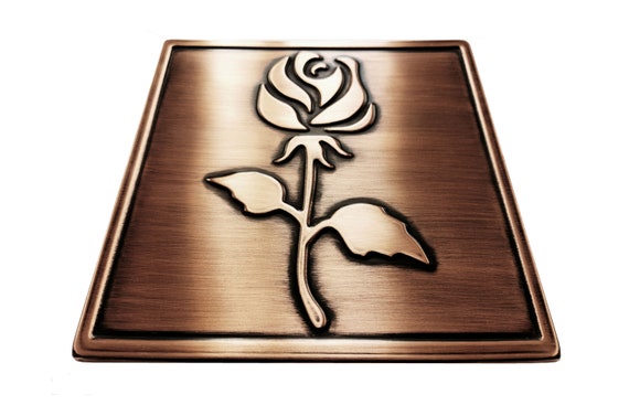 Beautiful rose - Handmade 100% Copper, Brass or Stainless Steel Tile, Handmade metal wall art