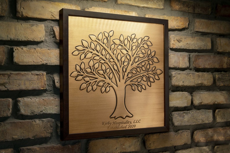Personalized, Lovely Tree of Life in a Beautiful, Unique Wooden Frame ...