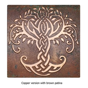 Celtic Tree of Life - Handmade Tile. Material - 100% Copper, Stainless ...