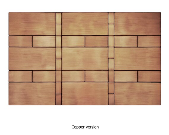 Set of 37 Handmade tiles - 100% Copper, Stainless Steel or Brass.
