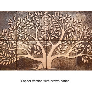 Tree of life 8 Handmade tiles 100% Copper, Stainless Steel or Brass. 画像 4
