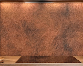 Copper Backsplash Panel, Copper Storm Patina, Real Copper Kitchen Wall Art, Handmade Metal Sheet, Custom Size