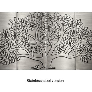 Tree of life 8 Handmade tiles 100% Copper, Stainless Steel or Brass. Stainles steel