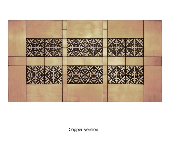 Set of 48 Handmade tiles - 100% Copper, Stainless Steel or Brass.