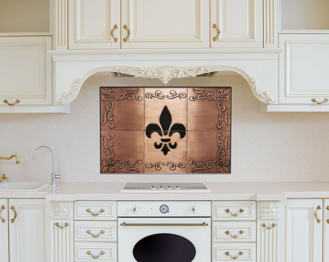 2.50 Inch Sunflower Brass Wall Tiles - Antique Copper