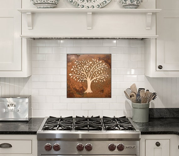 Handmade copper Tree of Life covered with beautiful patina - perfect for a gift