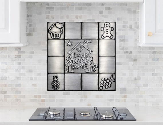 Beautiful home sweet home HANDMADE art till, art deco, 100% stainless steel