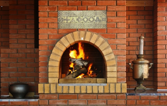 Beautiful fireplace decoration - set of 16 Handmade tiles - 100% Copper, Stainless Steel or Brass.