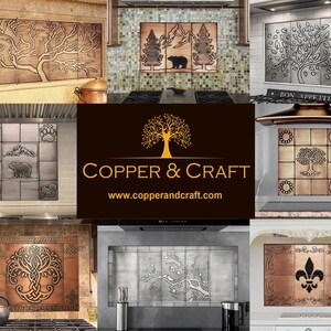 Tree of Life. Set of 13 Handmade Tiles - 100% Copper, Brass or ...