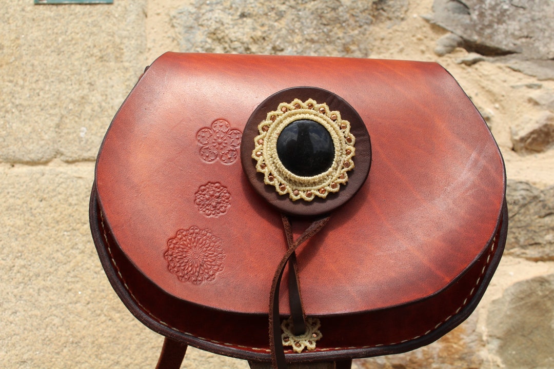 Round Messenger Bag Etsy