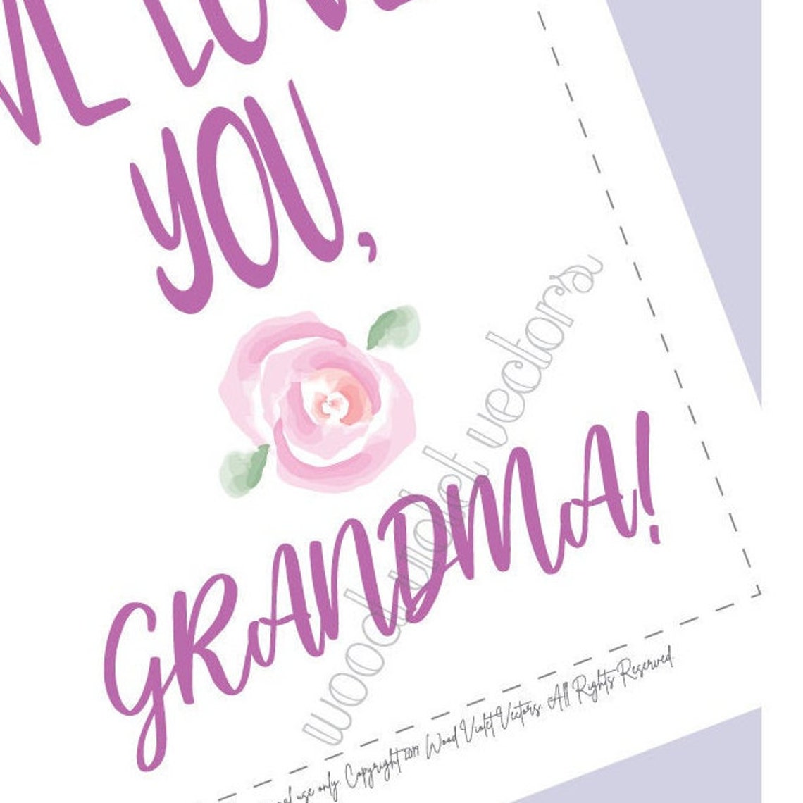 We Love You Grandma Printable Card 5x7 INSTANT DIGITAL - Etsy