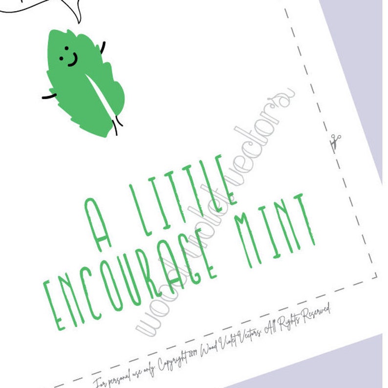 A Little Encourage Mint Printable Good Luck Card 5x7 Instant | Etsy