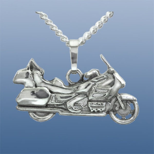 Honda Goldwing 1800, pendentif motif sport, pendentif motif, motif sport, sport automobile, moto, tourer, pendentif en argent, collier en argent