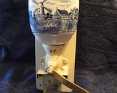 Vintage Wall Mount (ARMIN TROSSER) Coffee Grinder Mill Complete, Dutch Design