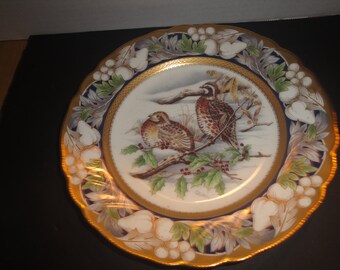 Noritake Birds Of America Christmas Plate, 1996 , Bobwhite Quail, Collectible , For Decorative Use Only