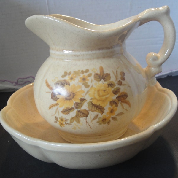 Pitcher and Bowl Set Etsy