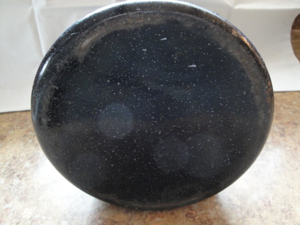 Dark Blue With White Specks Enamelware Coffee Pot With Hinged Etsy