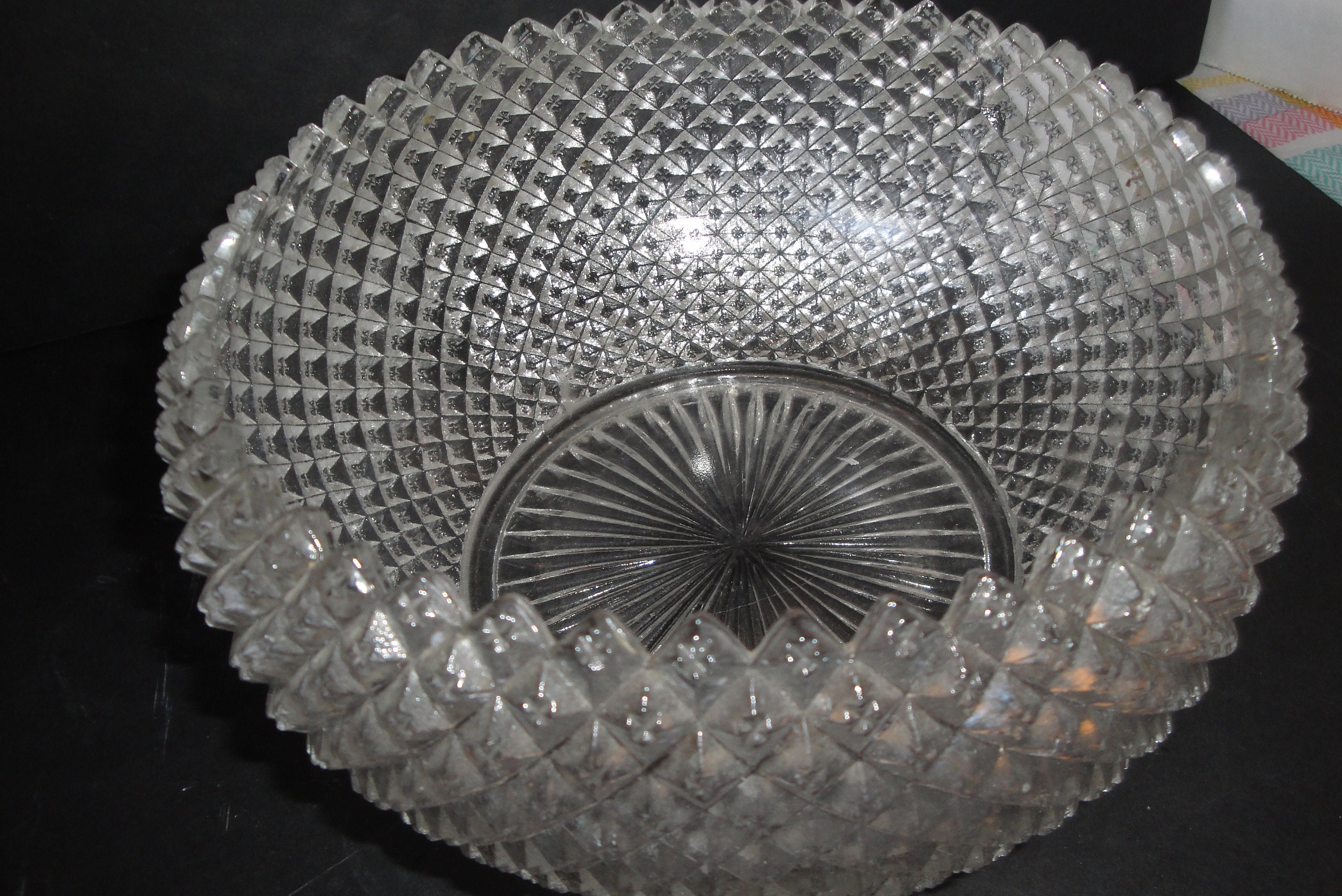Miss America Pattern Depression Glass Flower Bowl De 1930 Etsy