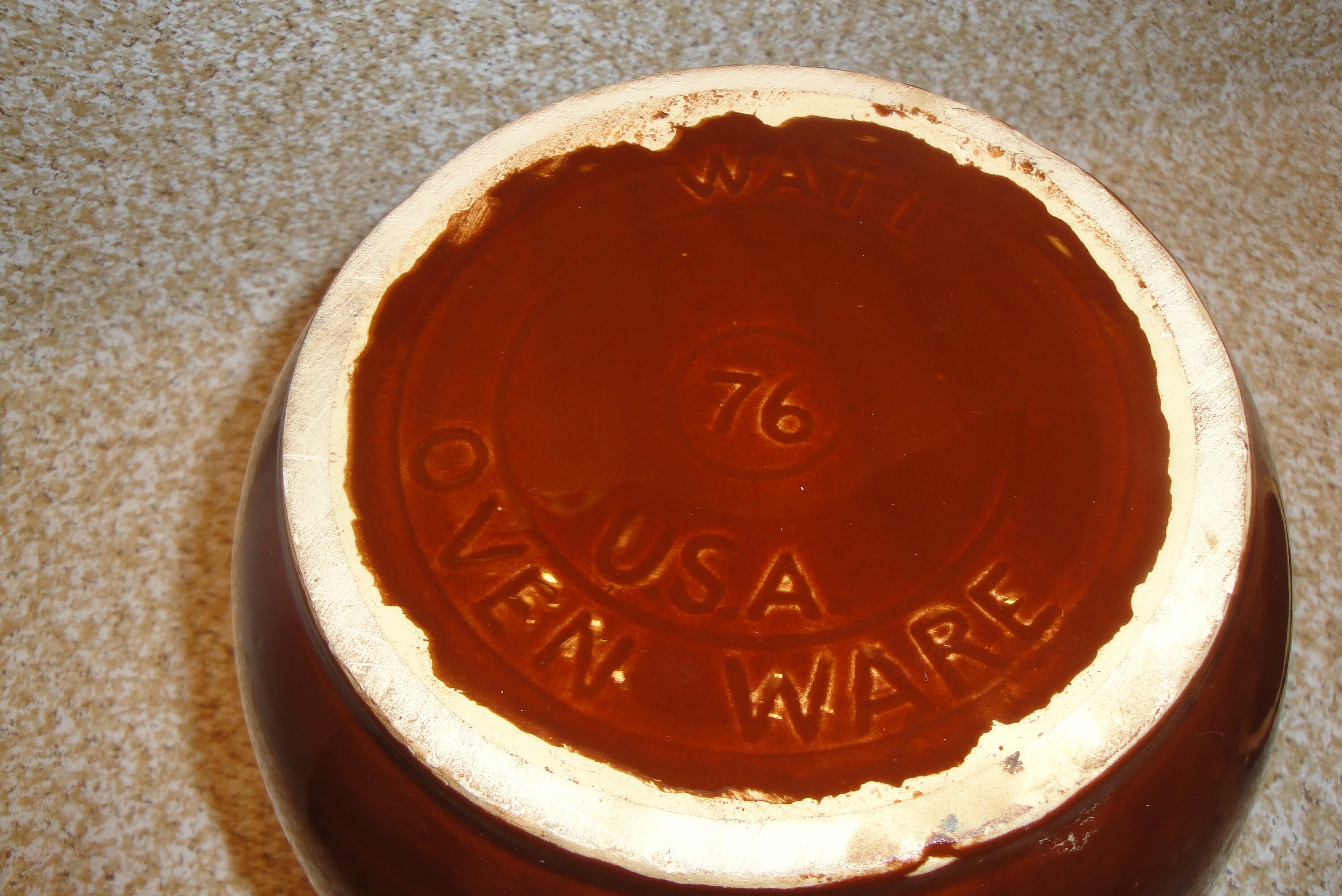 Vintage Watt Dark Brown Bean Pot 76 Ovenware Baking Etsy