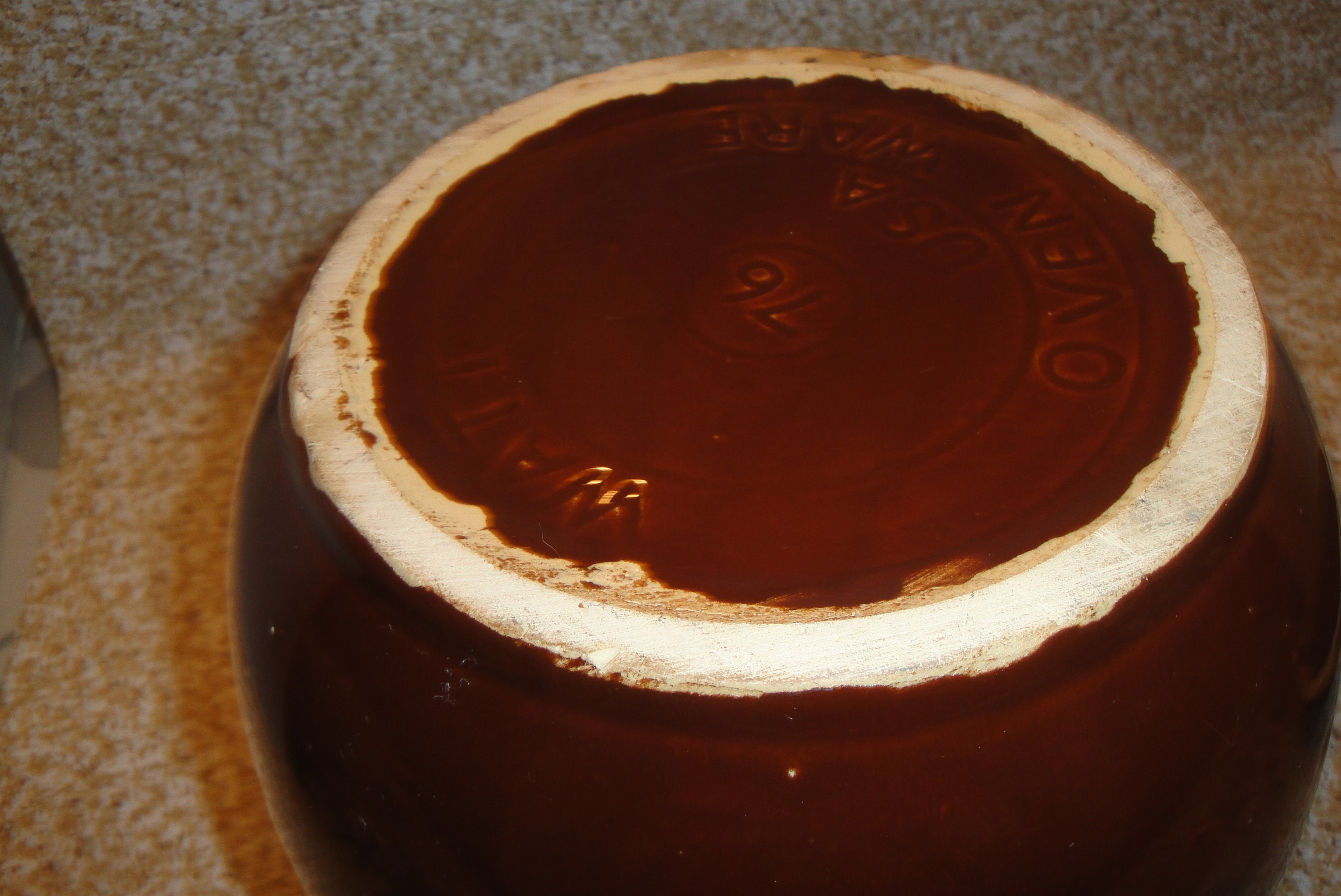 Vintage Watt Dark Brown Bean Pot 76 Ovenware Baking Etsy