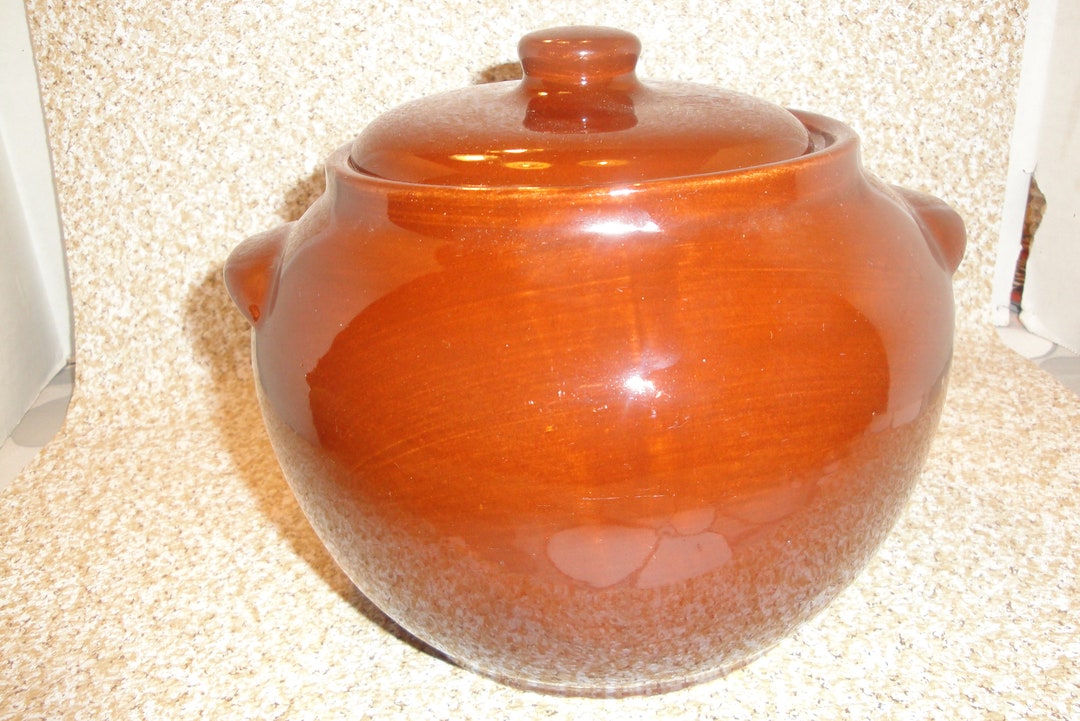 Vintage Watt Dark Brown Bean Pot 76 Ovenware, Baking Favorite Etsy