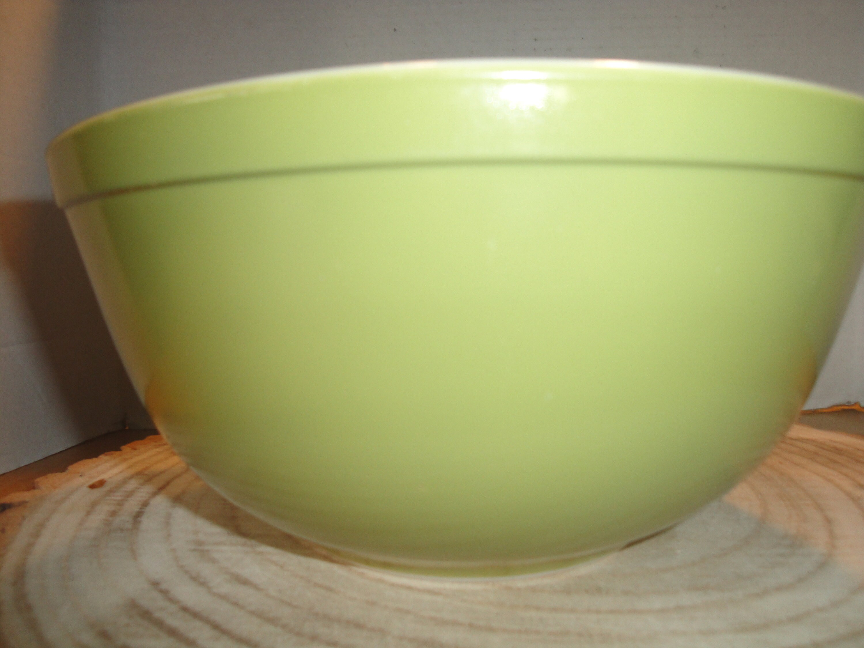 Vintage Pyrex Avocado Olive Green Mixing Bowl Reverse Primary Big Deep ...