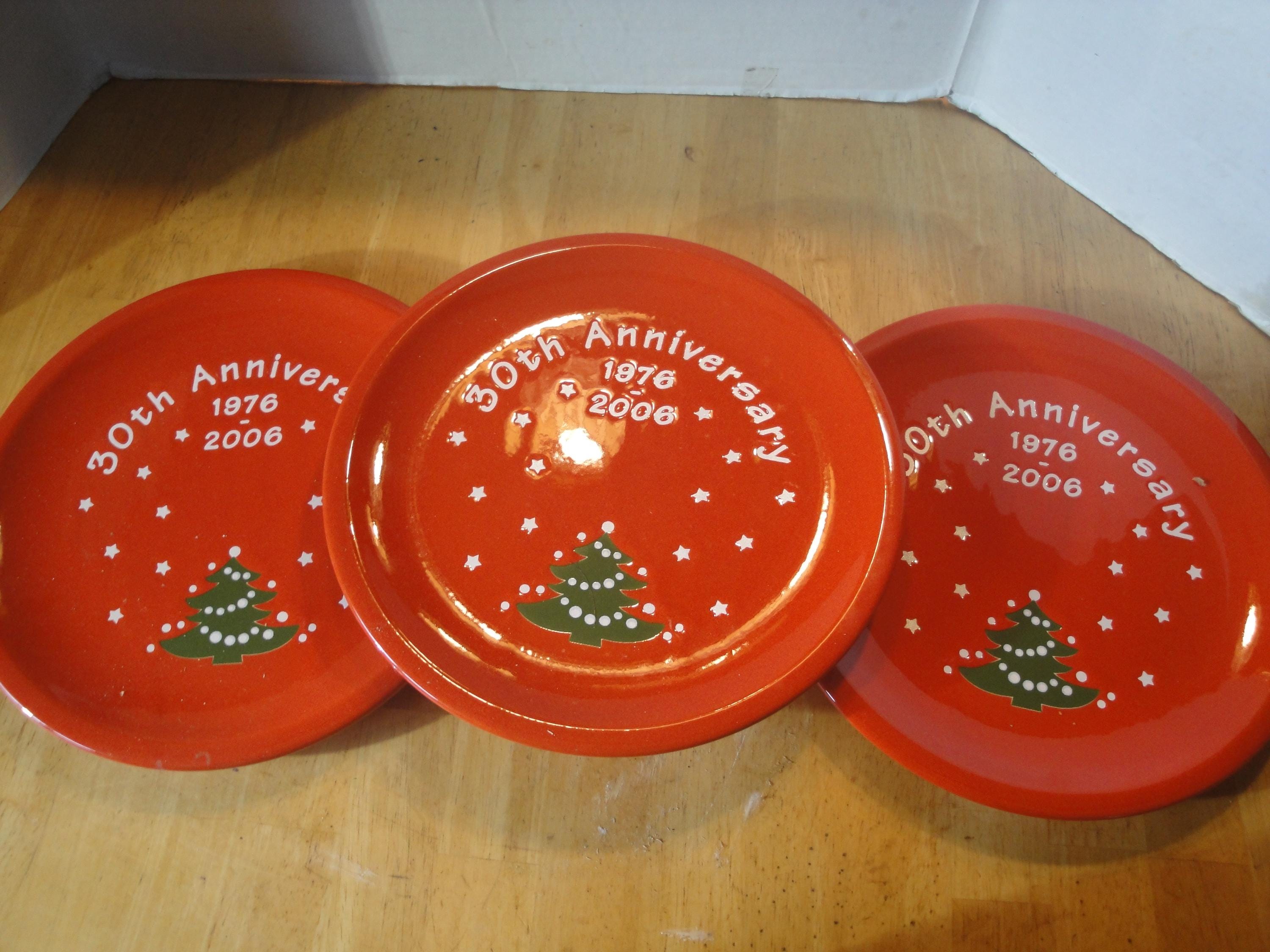 ドイツWAECHTERSBACH 赤　プレート　6枚セット Set of 6 Waechtersbach Plates - Etsy