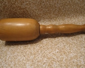 Nice Old Primitive Wood Masher, Carved Wooden Pestle For Pounder Or Display