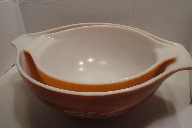 Pyrex Autumn Harvest Home Wheat Pattern Cinderella Bowls | Etsy