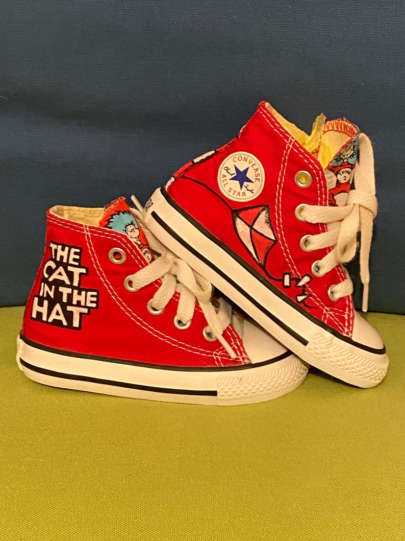 Cat in the Hat Childrens' Converse Etsy