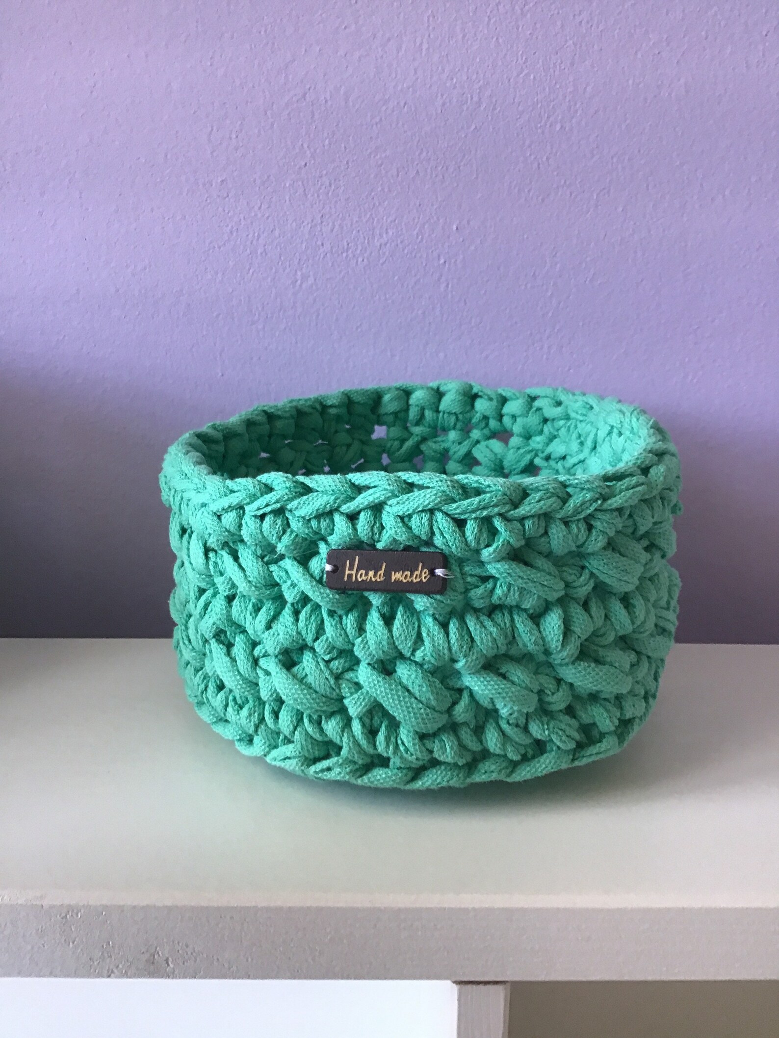 Handmade Set of Mint Green Baskets, Basket for Baby Room or Kids Room, or Bathroom Storage