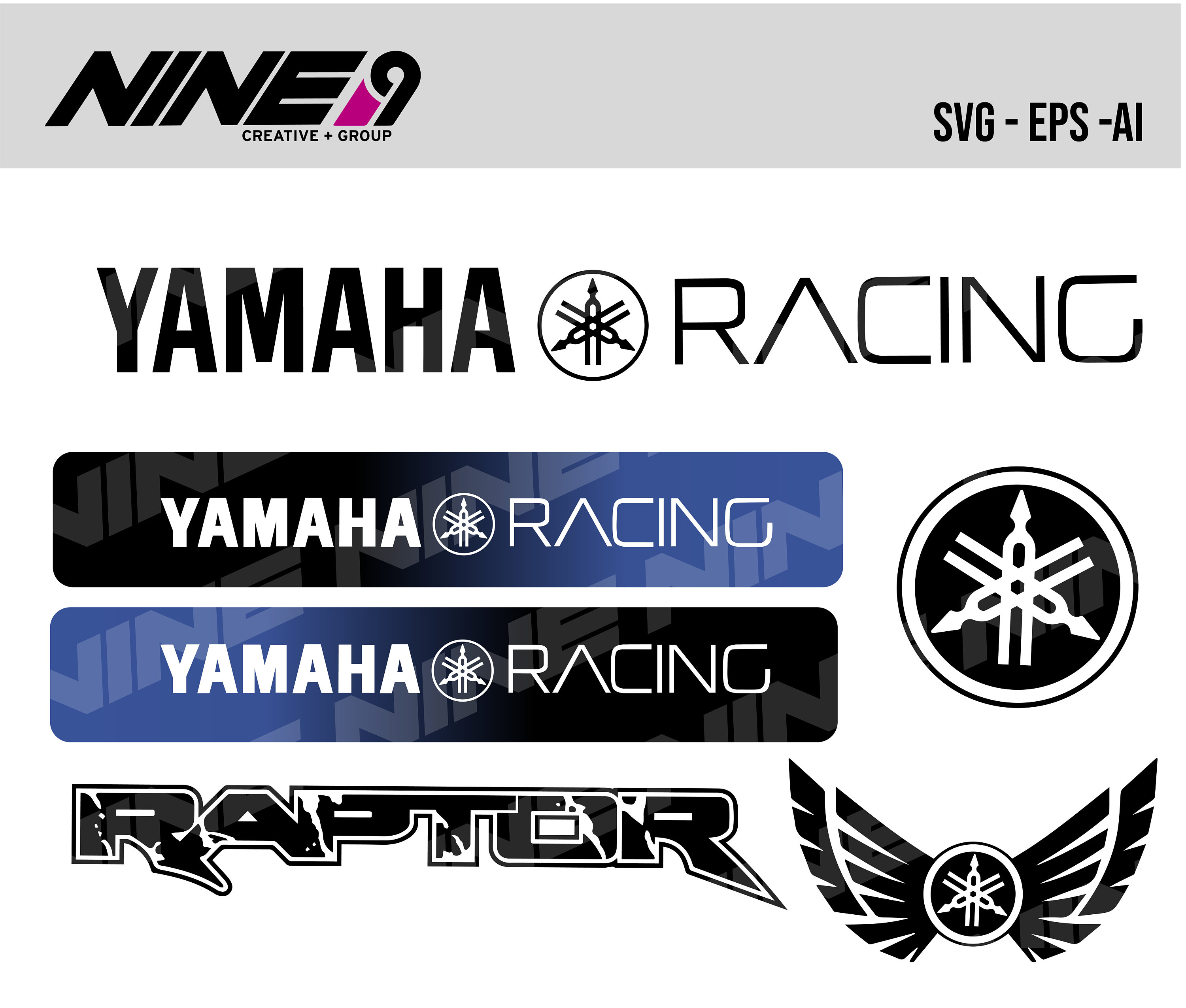  Hoja de pegatinas originales Yamaha OEM Yamaha Racing :  Deportes y Actividades al Aire Libre