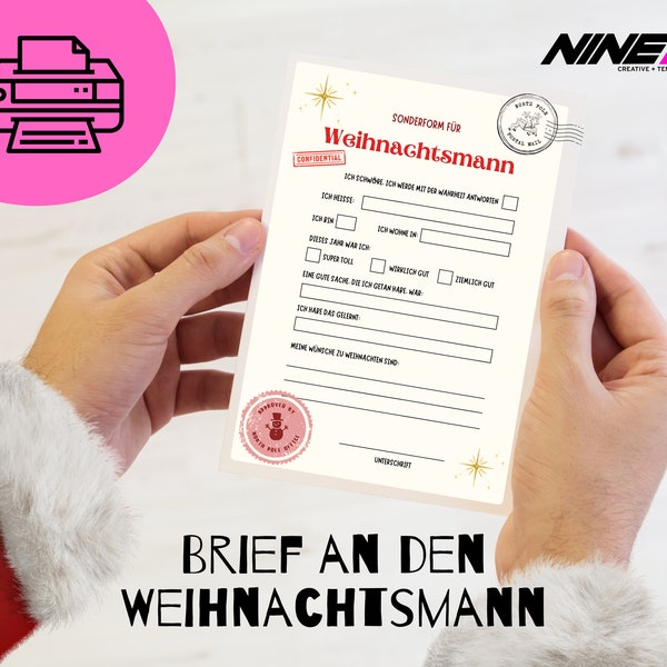 BEARBEITBARER offizieller Brief an den Weihnachtsmann, weihnachten kinder, weihnachten geschenk , weihnachten raucherkerzen, Weihnachtsmann