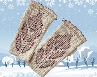 POIGNETS tricotés à la main, gants sans doigts avec perles tricotées, demi-gants, plongeurs de perles, chauffe-poignets, laine blanche naturelle