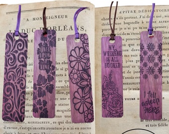 Purple-Heart wood Bookmarks