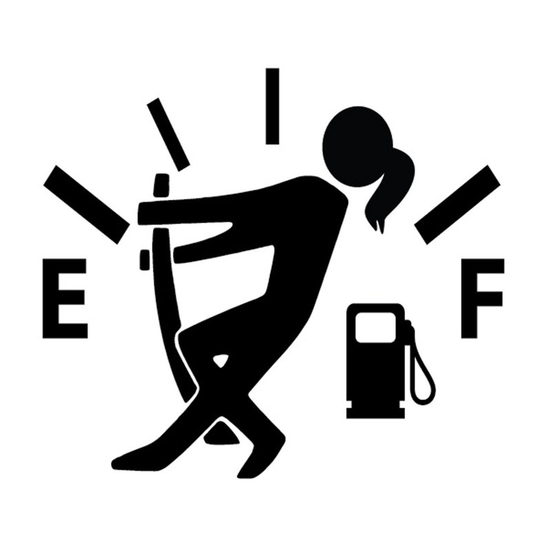 Funny Gas Cap Decal Girl Vinyl Decal Etsy