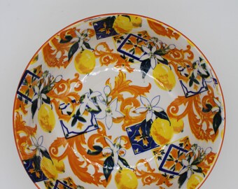 Large pasta or salad bowl made of porcelain - Italy