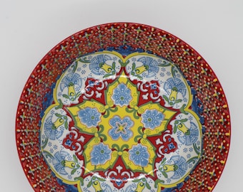 Large pasta or salad bowl made of porcelain - Italy