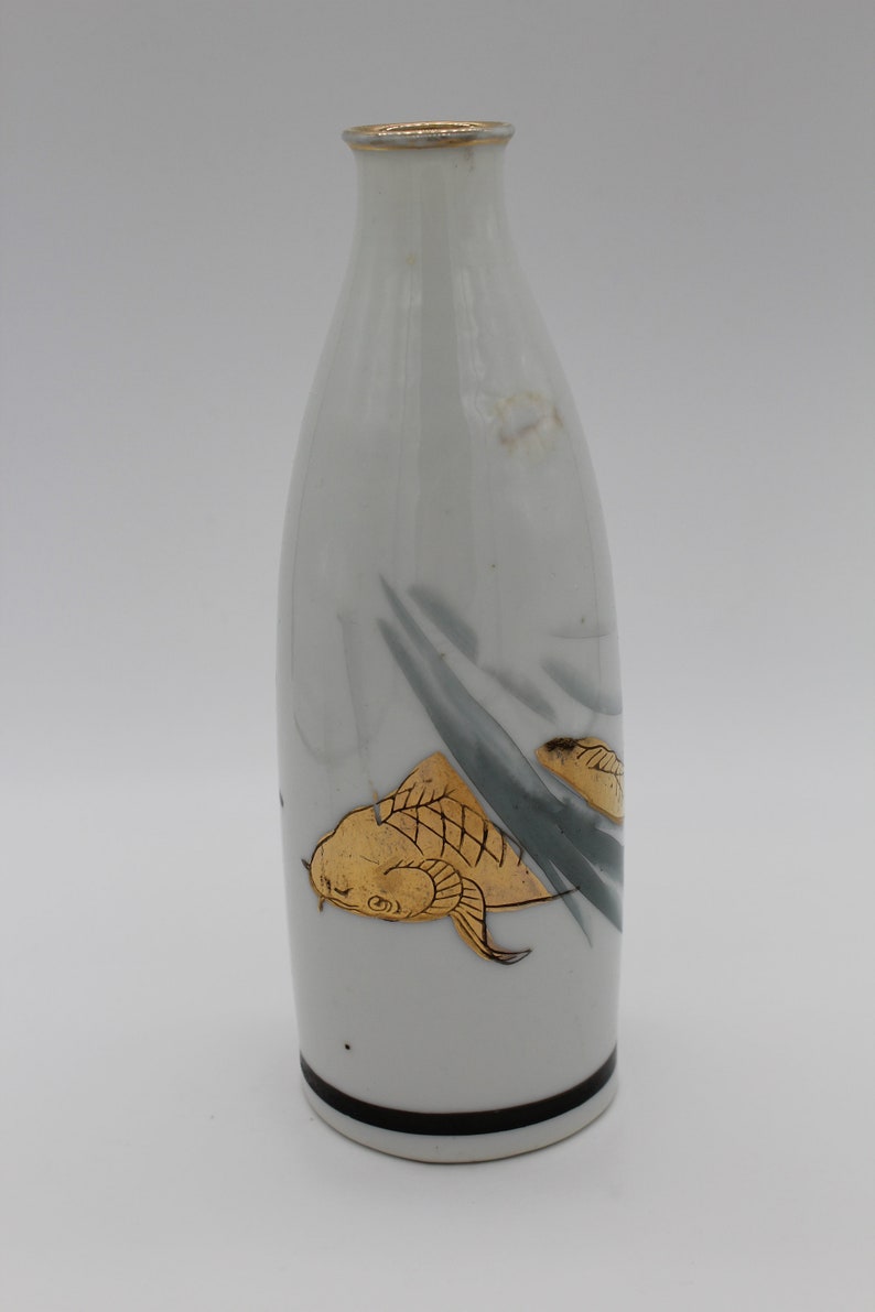 Japanisches Sake-Gefäß aus den 60er Jahren, handgefertigt und handbemalt Bild 1