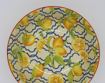 Large pasta or salad bowl made of porcelain - Italy