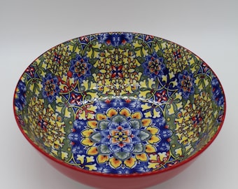 Large pasta or salad bowl made of porcelain - Italy